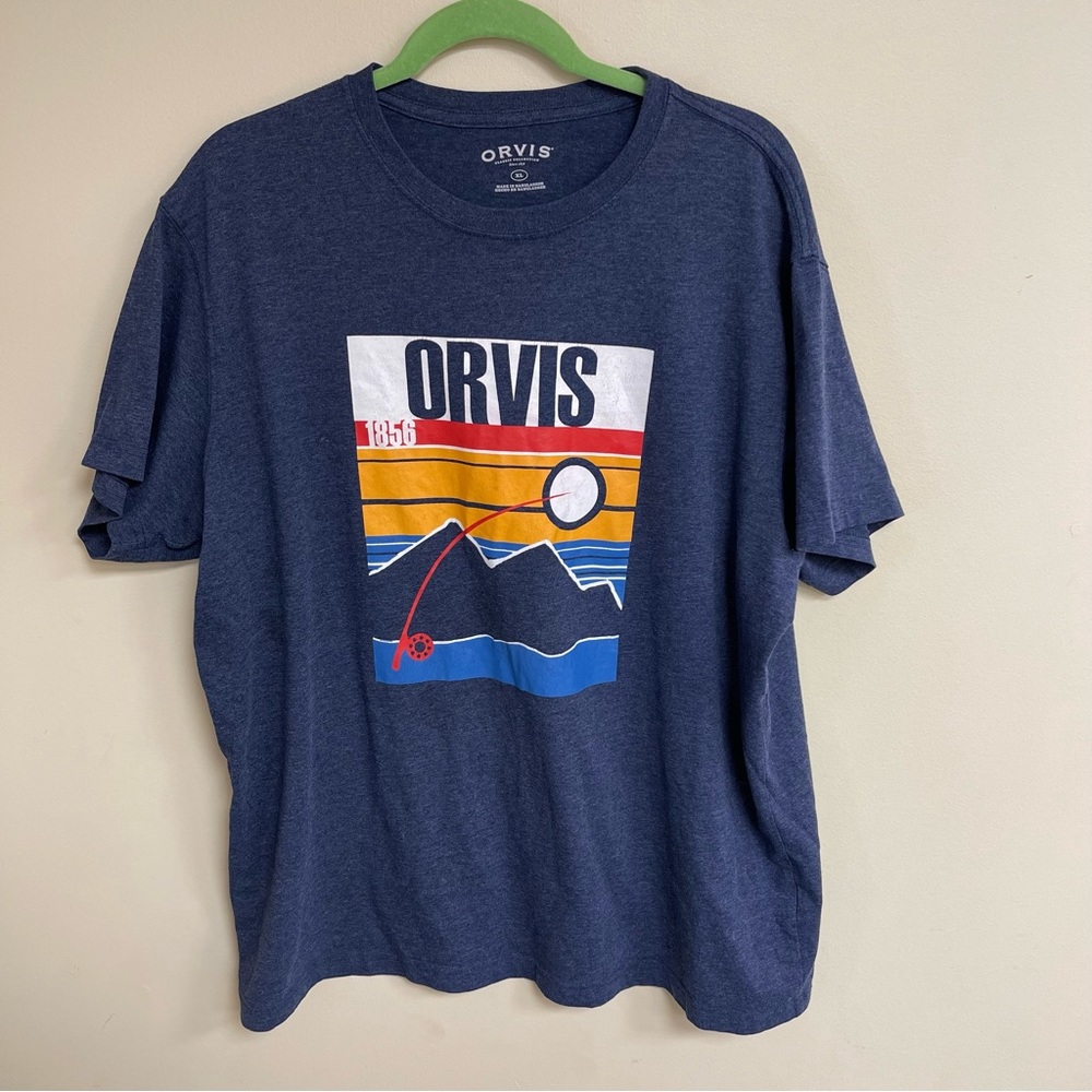 Orvis Mens Size XL Fishing Outdoor Print T-Shirt